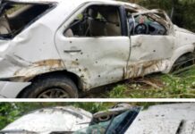 पूर्वांचल एक्सप्रेसवे पर फॉर्च्यूनर पलटी,एक की मौत,पांच घायल, दो माह की बच्ची सुरक्षित