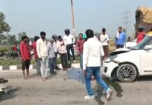 खपुरा कुर्की बाजार में भीषण सड़क हादसा, पिता-पुत्री की मौके पर मौत