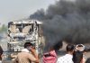 पूर्वांचल एक्सप्रेस-वे पर चलती बस में लगी आग सभी यात्री सुरक्षित