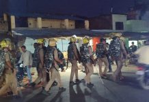 पहली मुहर्रम पर पुलिस ने किया फ्लैग मार्च