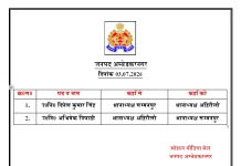 सम्मनपुर के थाना अध्यक्ष दिनेश सिंह बनाए गए अहरौली के थाना अध्यक्ष, अहिरौली के थाना अध्यक्ष अभिषेक त्रिपाठी बनाए गए सम्मनपुर के थाना अध्यक्ष। ब्यूरो रिपोर्ट खलीक अहमद