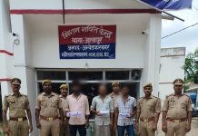 आलापुर पुलिस की बड़ी कार्रवाई: तीन शातिर गिरफ्तार, तीन अवैध तमंचे और कारतूस बरामद