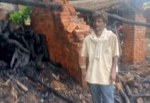 छप्पर में लगी आग से मवेशी की जल कर मौत