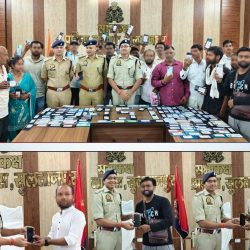 गुमशुदा एवं चोरी हुए मोबाइल फोन को सुल्तानपुर पुलिस ने सर्विलांस सेल ने बरामद किए 23 लाख के 151 गुमशुदा मोबाइल