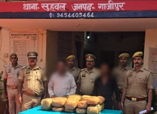 सुहवल पुलिस की बड़ी कार्रवाई, 24.9 किलो गांजा के साथ दो गिरफ्तार