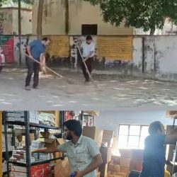 सामुदायिक स्वास्थ्य केन्द्र अखंड नगर में स्वच्छता अभियान: अधीक्षक सत्येंद्र सिंह और हेल्थ एजुकेशन ऑफिसर नंदलाल यादव ने खुद संभाली कमान, दिया साफ-सफाई का संदेश